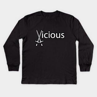 Vicious being vicious artistic design Kids Long Sleeve T-Shirt